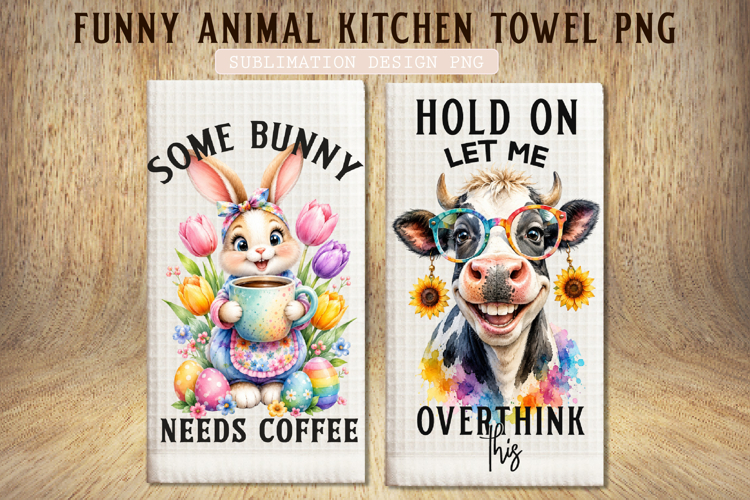 Funny Animal Kitchen Towel PNG