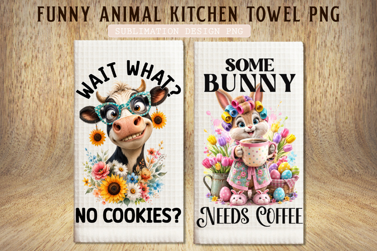 Funny Animal Kitchen Towel PNG