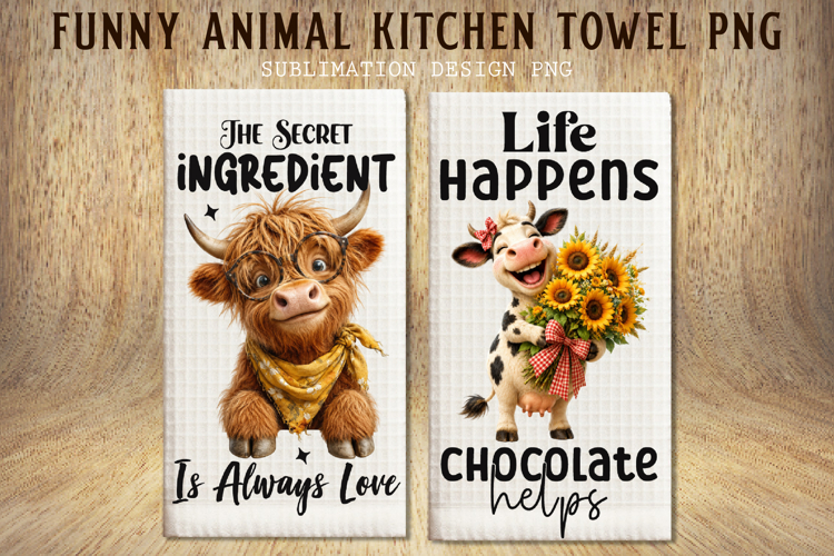 Funny Animal Kitchen Towel PNG