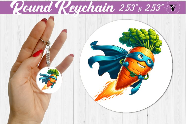 Round keychain sublimation | Funny animals| Easter example image 1