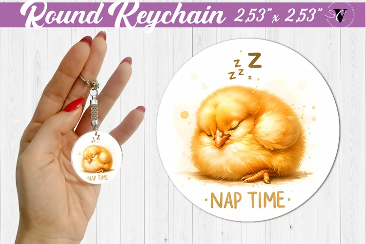 Round keychain sublimation | Funny animals| Easter