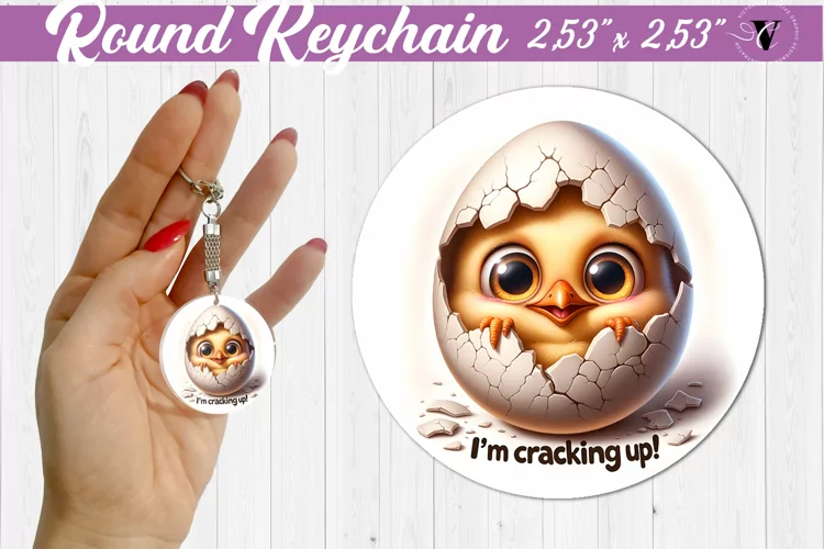 Round keychain sublimation | Funny animals| Easter