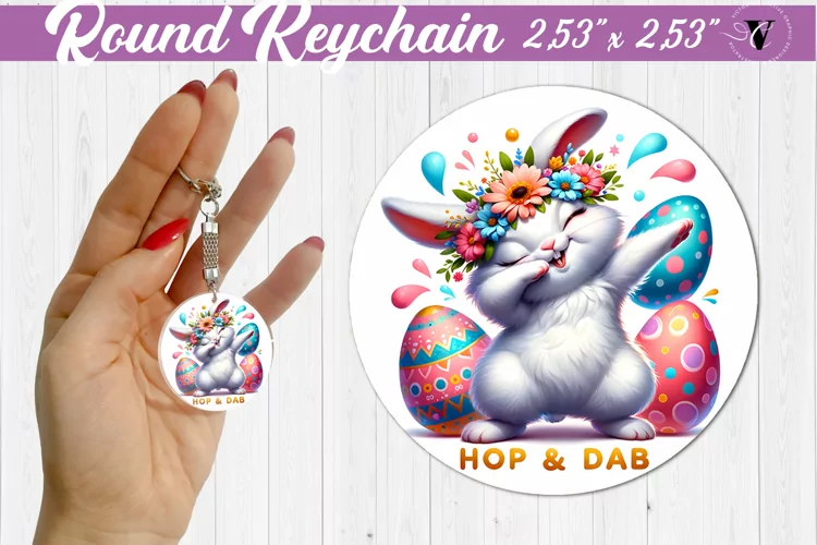 Round keychain sublimation | Funny animals| Easter
