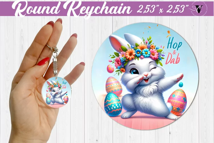 Round keychain sublimation | Funny animals| Easter