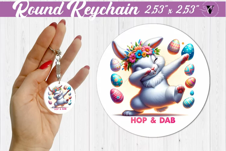 Round keychain sublimation | Funny animals| Easter