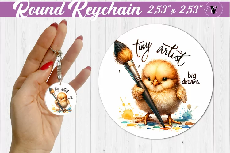Round keychain sublimation | Funny animals| Easter
