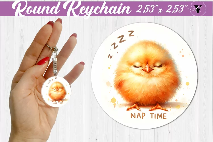 Round keychain sublimation | Funny animals| Easter