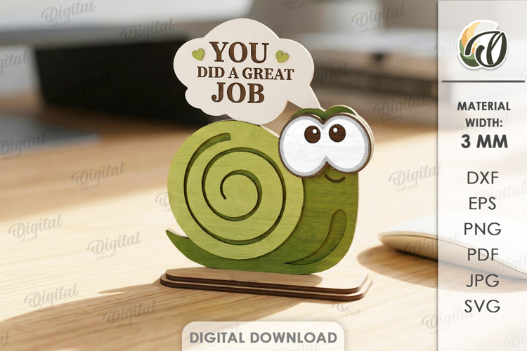 Funny Animal Stand Laser Cut. Stand Decor. Snail SVG