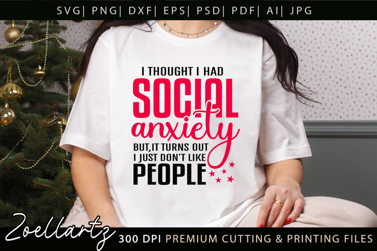 Sarcastic Mental Health SVG Funny Anxiety T-shirt Mug Design