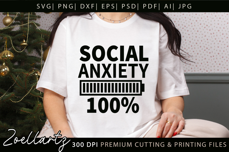 Mental Health Awareness SVG Funny Sarcastic Anxiety T-shirt