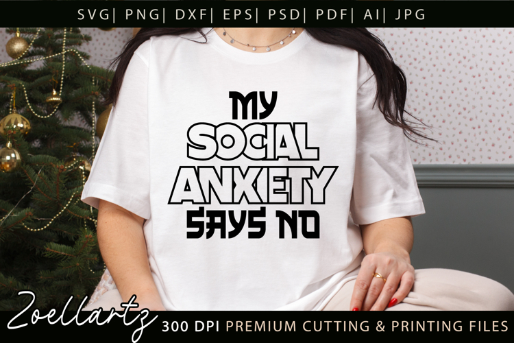 Funny Mental Health SVG Sarcastic Anxiety T-shirt Mug Design