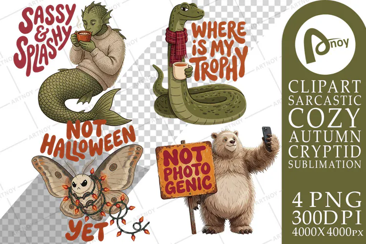 Funny Autumn Water Cryptid Sublimation