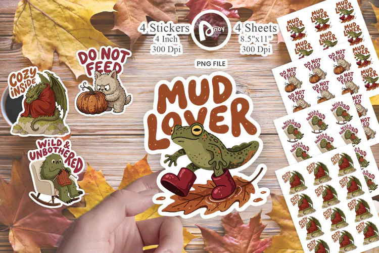 Funny Autumn Water Cryptid Sticker