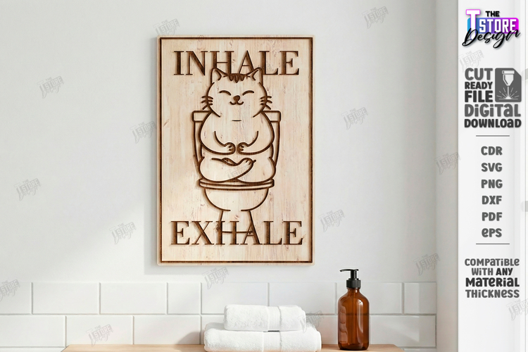 Funny Bathroom Wall Art Laser Cut | Sarcastic Toilet Sign