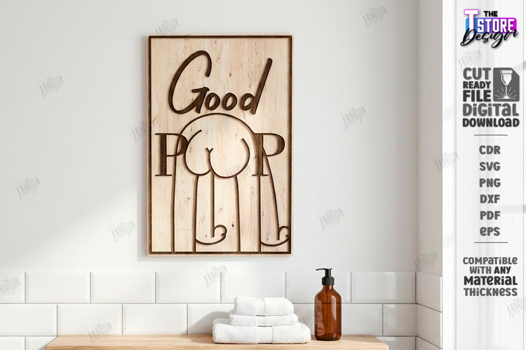 Funny Bathroom Wall Art Laser Cut | Sarcastic Toilet Sign
