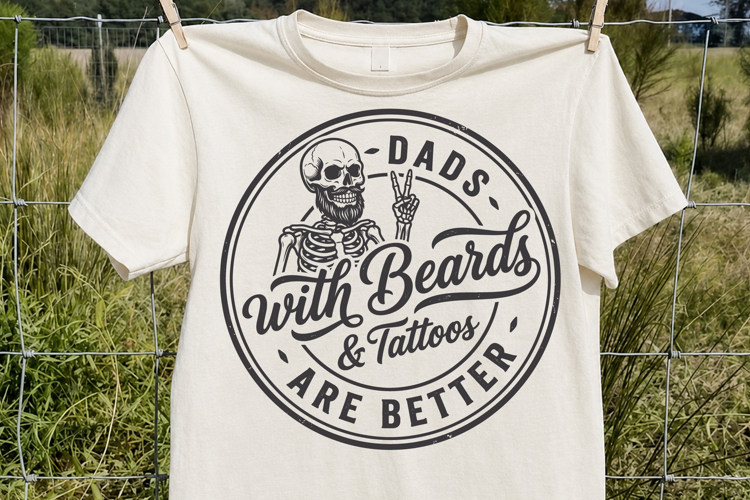 Dads With Beards And Tattoos Are Better SVG, Funny Bearded D