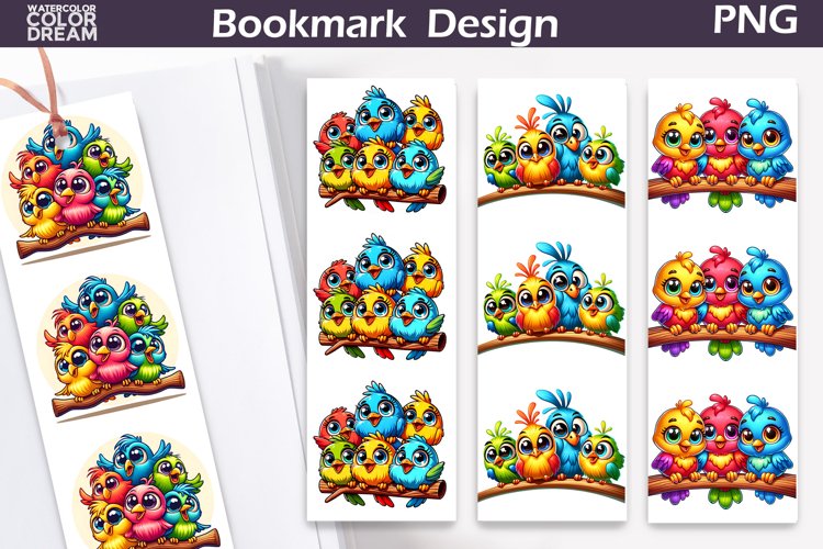 Funny Birds Bookmark | Cute Birds Bookmark
