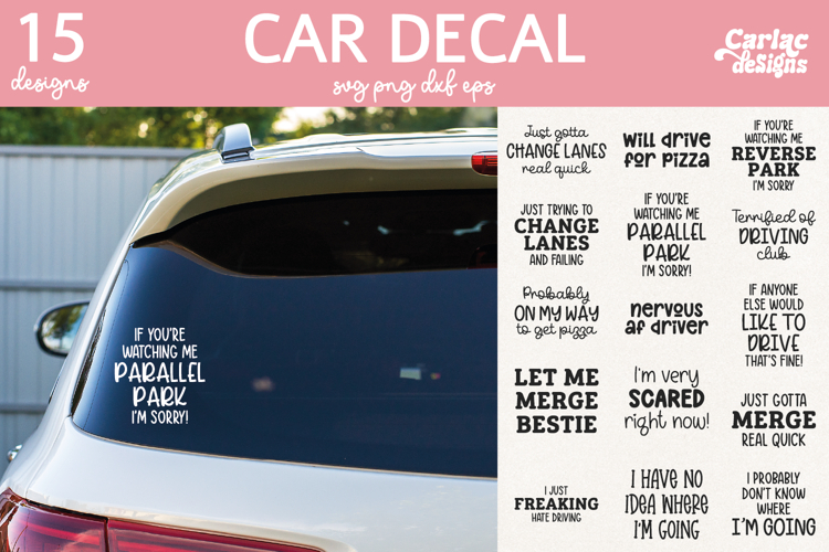 Funny Car Decal SVGs