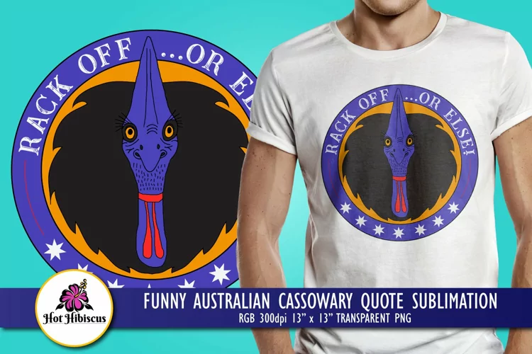 Australian Bird Sublimation | Funny Cassowary Sublimation