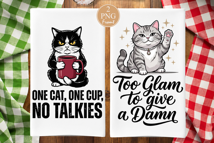 Funny Cat Coffee Kitchen Towel, Sarcastic Cat Lover