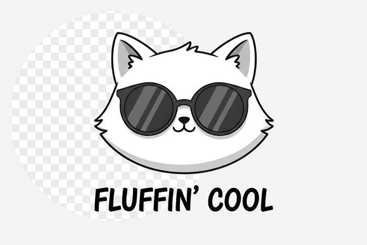 Funny cat Fluffin cool png