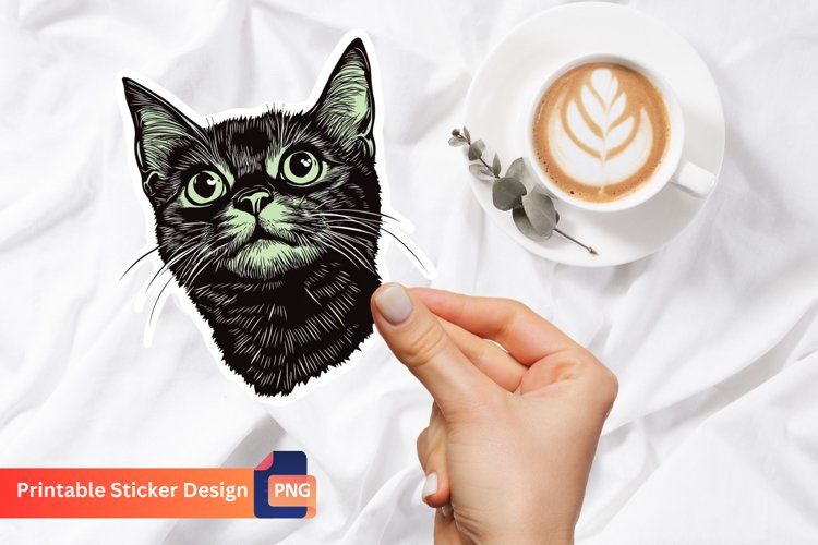 Funny Cat Quote Sticker, Adorable Cat Sticker Pack example image 1