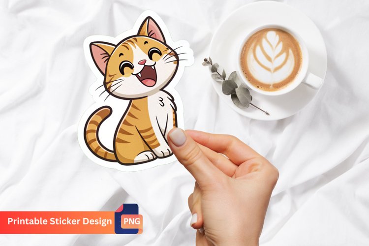 Funny Cat Sticker, Cute Cat Decal, Cat Lovers Sticker