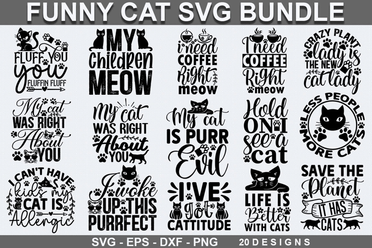 Cat silhouette svgs Image 6