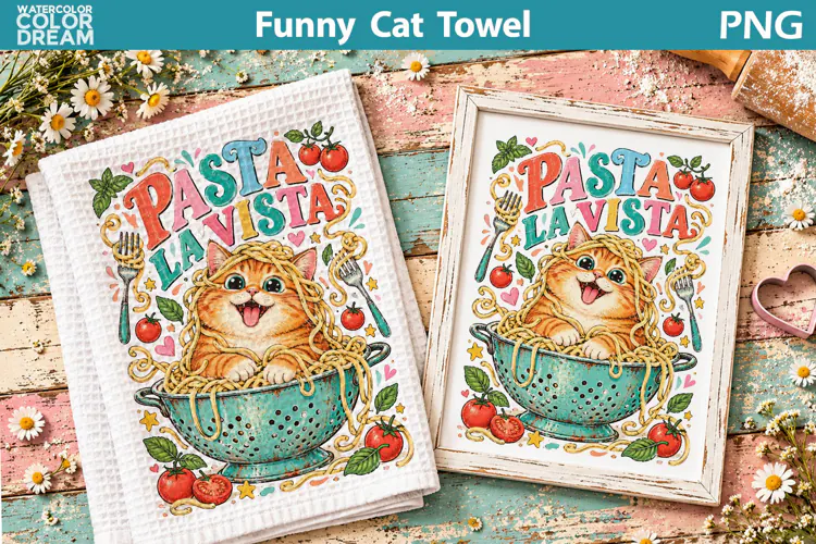 Funny Cat Quote | Kitchen Towel Sublimation