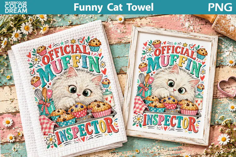 Funny Cat Quote | Kitchen Towel Sublimation