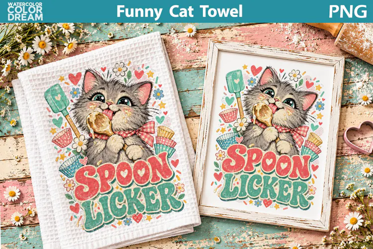 Funny Cat Quote | Kitchen Towel Sublimation