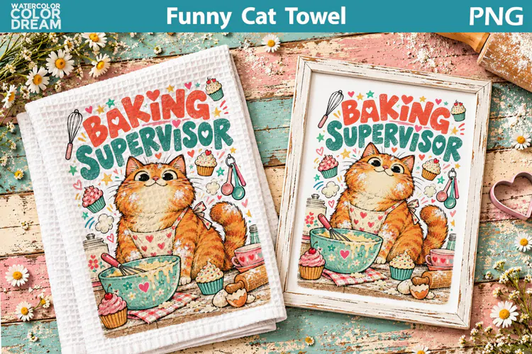 Funny Cat Quote | Kitchen Towel Sublimation