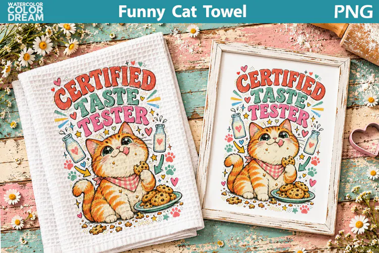 Funny Black Cat Quote | Kitchen Towel Sublimation
