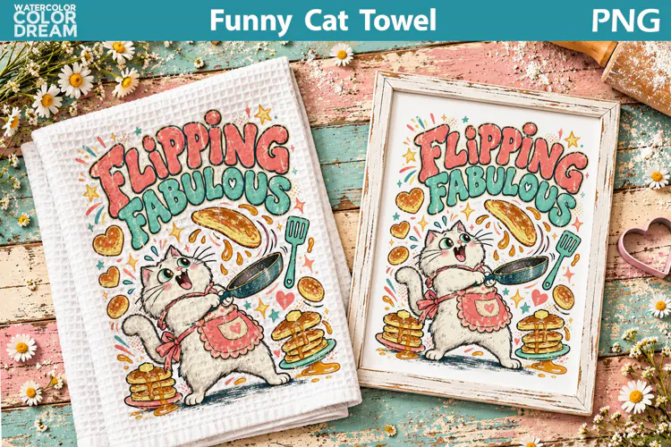 Funny Cat Quote | Kitchen Towel Sublimation