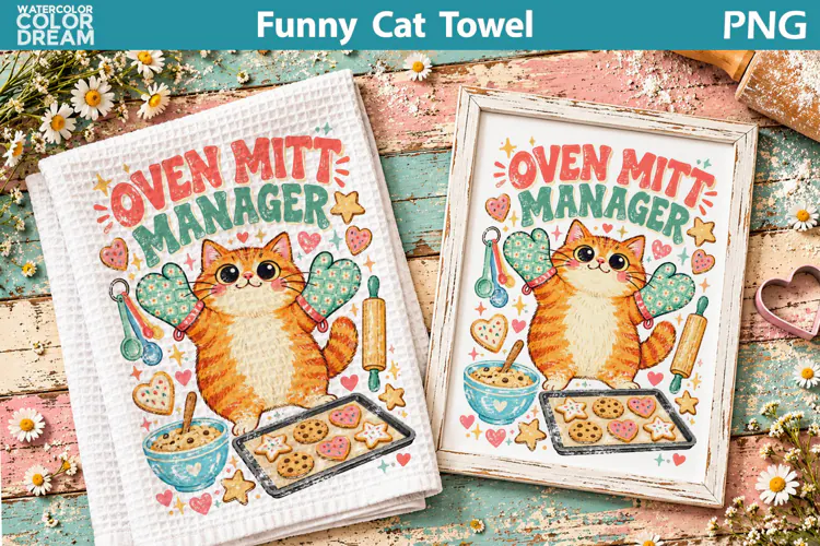 Funny Cat Quote | Kitchen Towel Sublimation