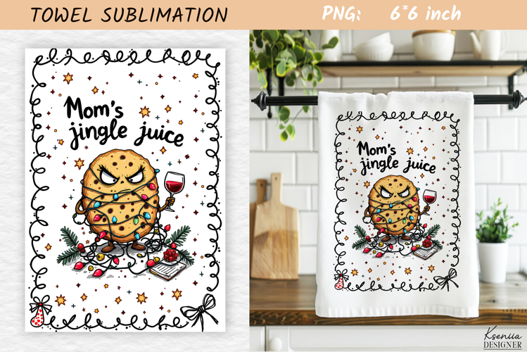 Christmas Towel Sublimation|Funny Holiday Quotes example image 1