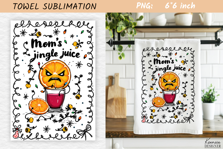 Christmas Towel Sublimation|Funny Holiday Quotes example image 1