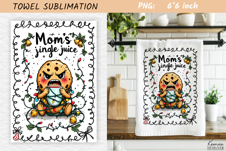 Christmas Towel Sublimation|Funny Holiday Quotes example image 1