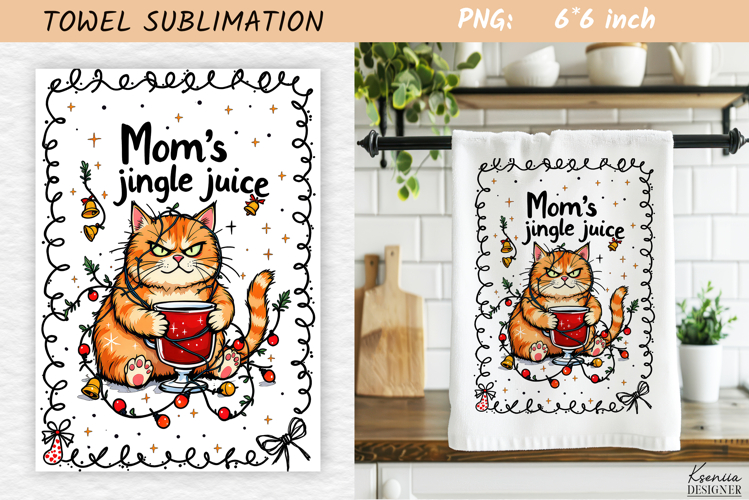 Christmas Towel Sublimation|Funny Holiday Quotes example image 1