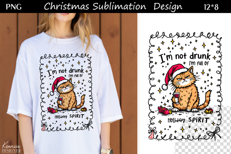 Funny Cozy Christmas Quotes|Trendy T Shirt Sublimation|Cat
