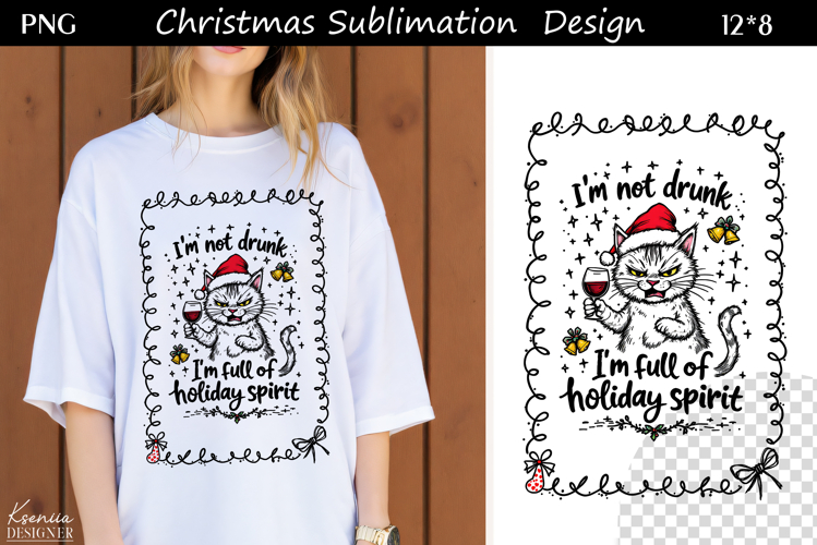 Funny Cozy Christmas Quotes|Trendy T Shirt Sublimation|Cat