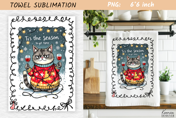 Christmas Towel Sublimation|Funny Holiday Quotes