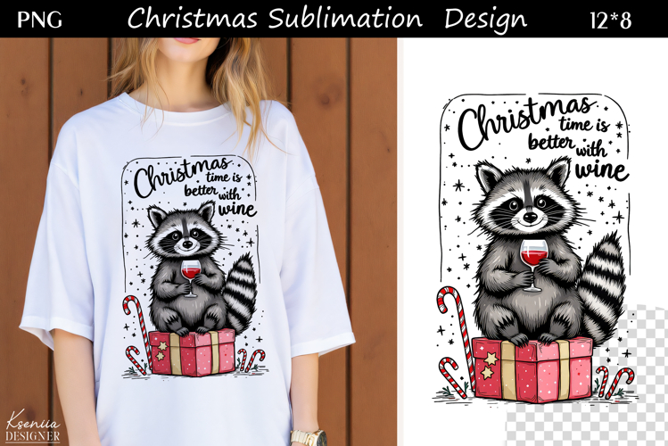 Cozy Christmas Quote|Trendy T Shirt Sublimation|Raccoon