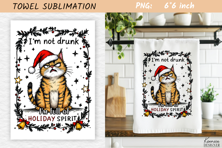 Christmas Towel Sublimation|Funny Holiday Quotes