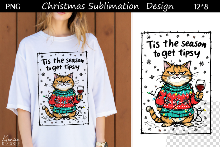 Cozy Christmas Quote|Trendy T Shirt Sublimation|Grumpy Cat