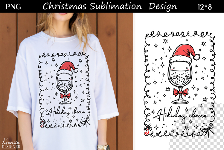 Funny Cozy Christmas Quotes|T Shirt Sublimation|Santa Hat