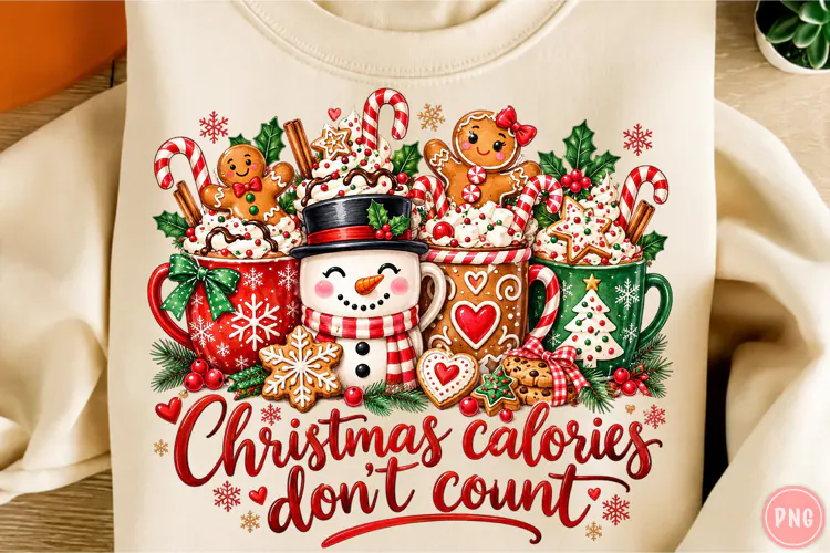 Funny Christmas Calories PNG
