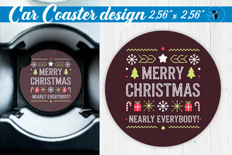 Car Coaster | Christmas Quote | Merry Christmas