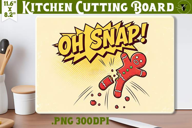 Kitchen Cutting Board | Funny retro Christmas Cutting Board
