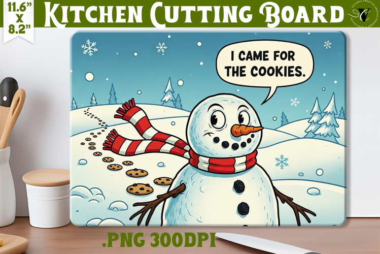 Kitchen Cutting Board | Funny retro Christmas Cutting Board
